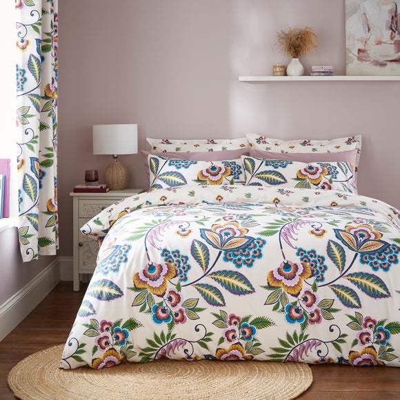 Lucinda Floral Pink Duvet Cover And Pillowcase Set