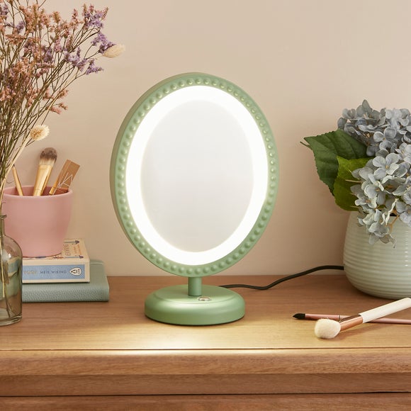 Bobbin Oval Touch Dimmable Light Up Dressing Table Mirror Dunelm
