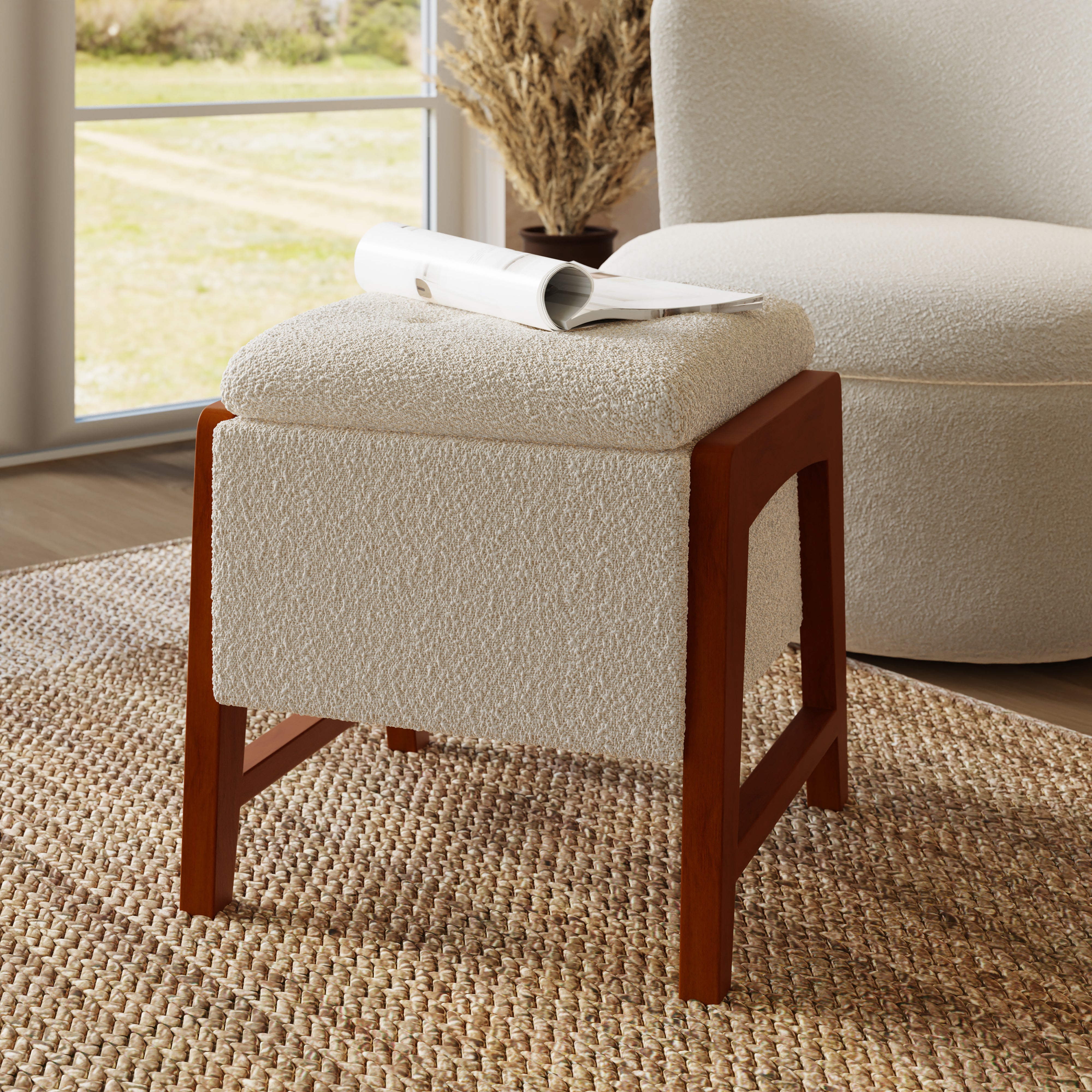 Annie Boucle Footstool