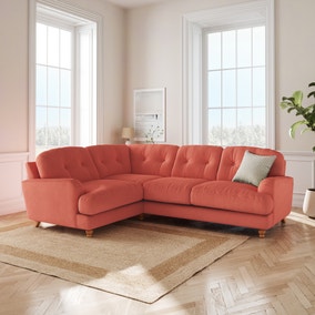 Martha Matte Plush Velvet Full Corner Sofa
