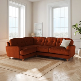 Martha Matte Plush Velvet Full Corner Sofa