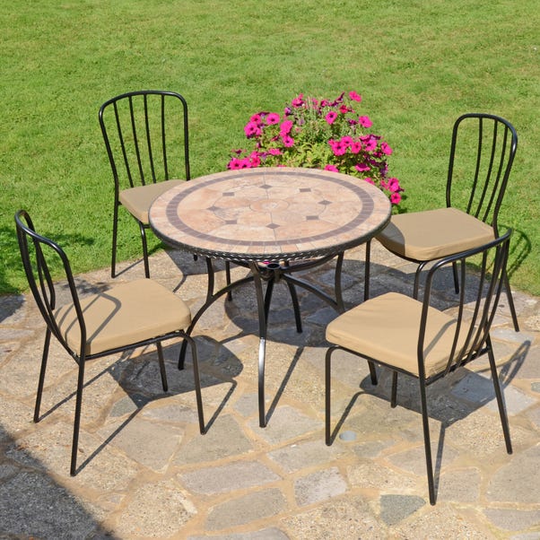 Riverside 91cm Patio with 4 Milton Chairs Set image 1 of 10