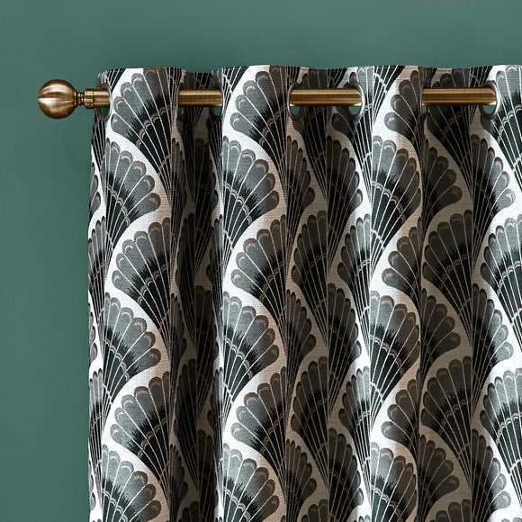 Fan Jacquard Eyelet Curtains