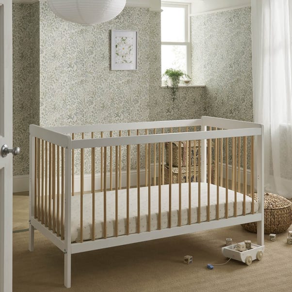 CuddleCo Nola Cot Bed, Painted Pine image 1 of 7