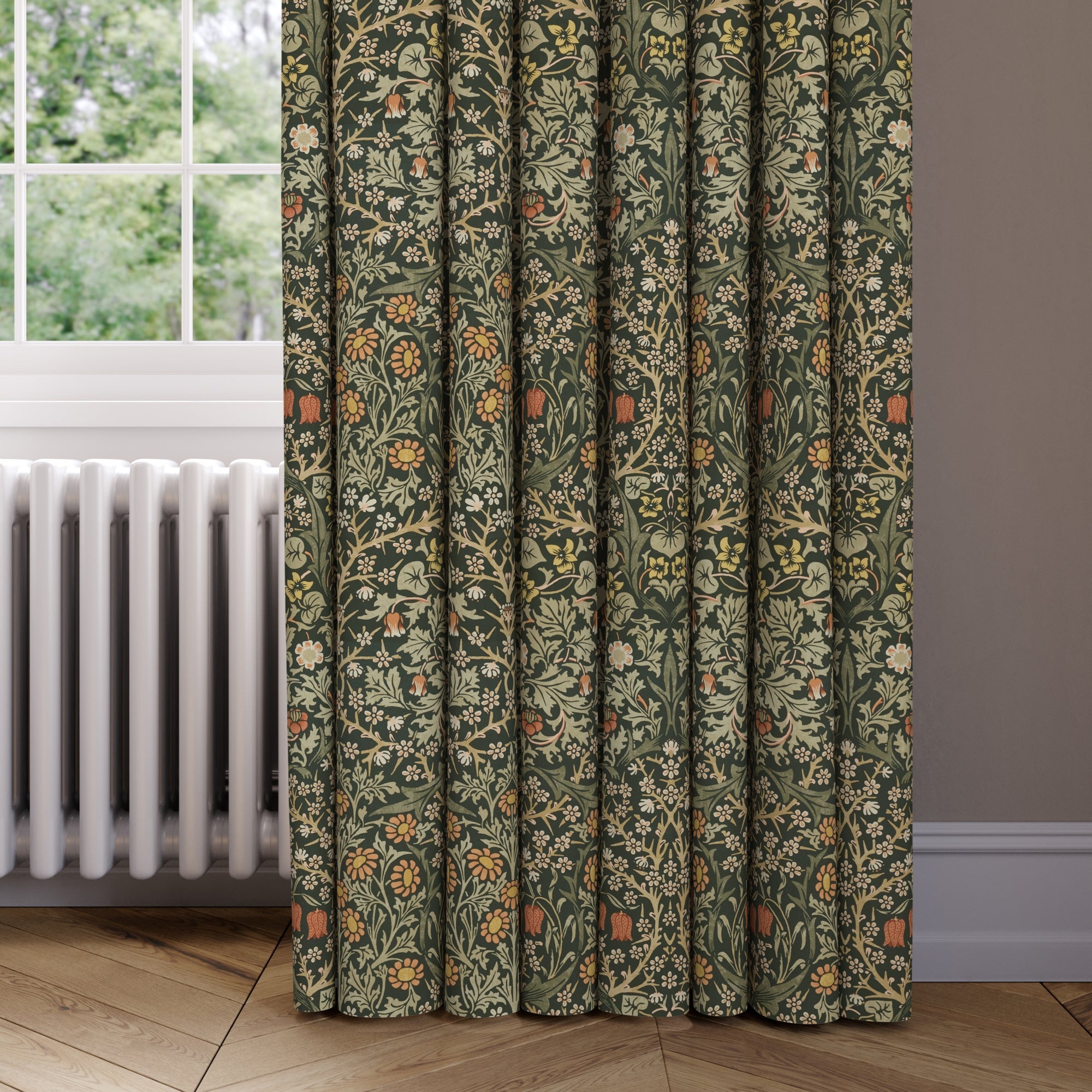 William Morris At Home Blackthorn Velvet Made to Measure Fabric Sample Blackthorn Velvet Clay