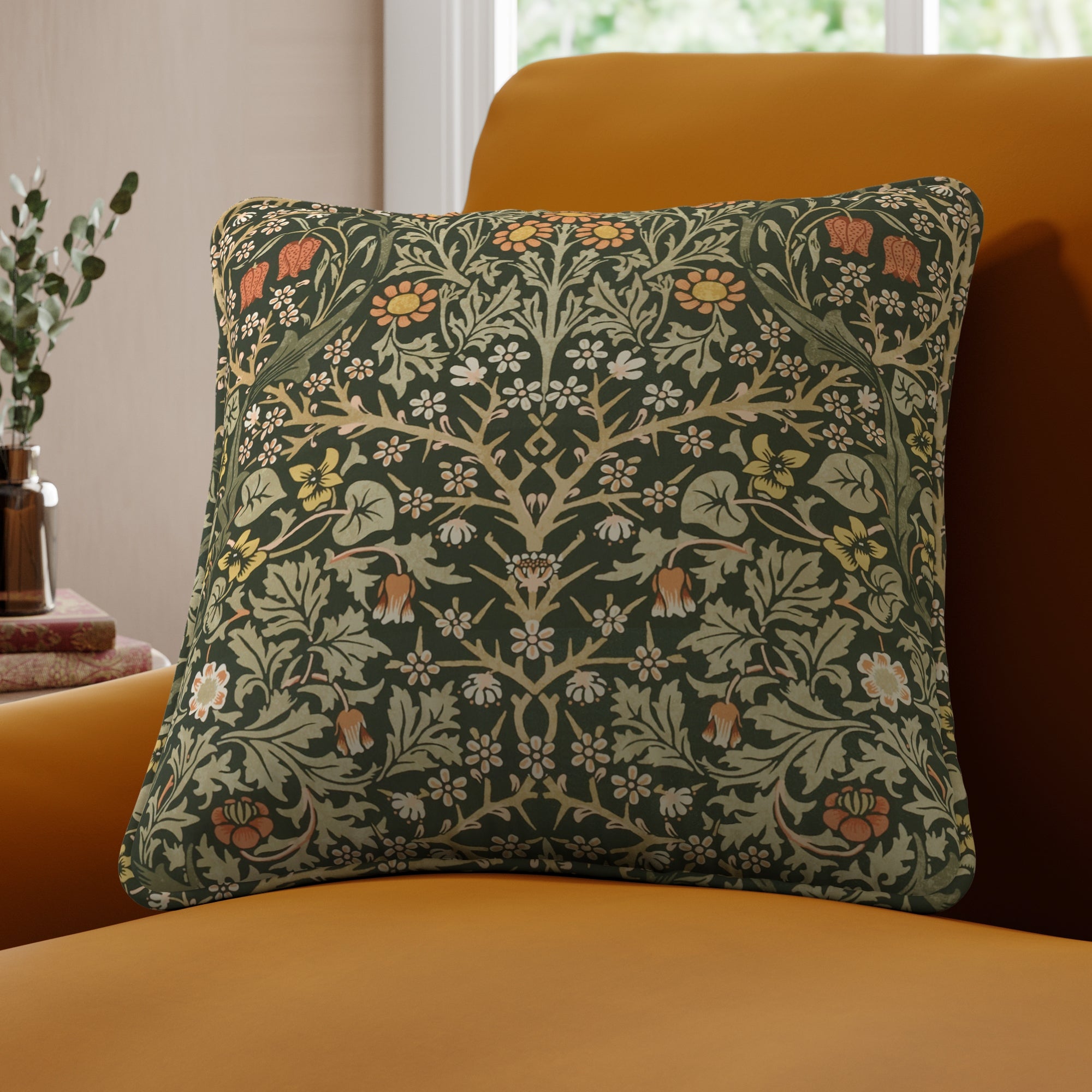 William Morris At Home Blackthorn Velvet Made to Measure Fabric Sample Blackthorn Velvet Clay