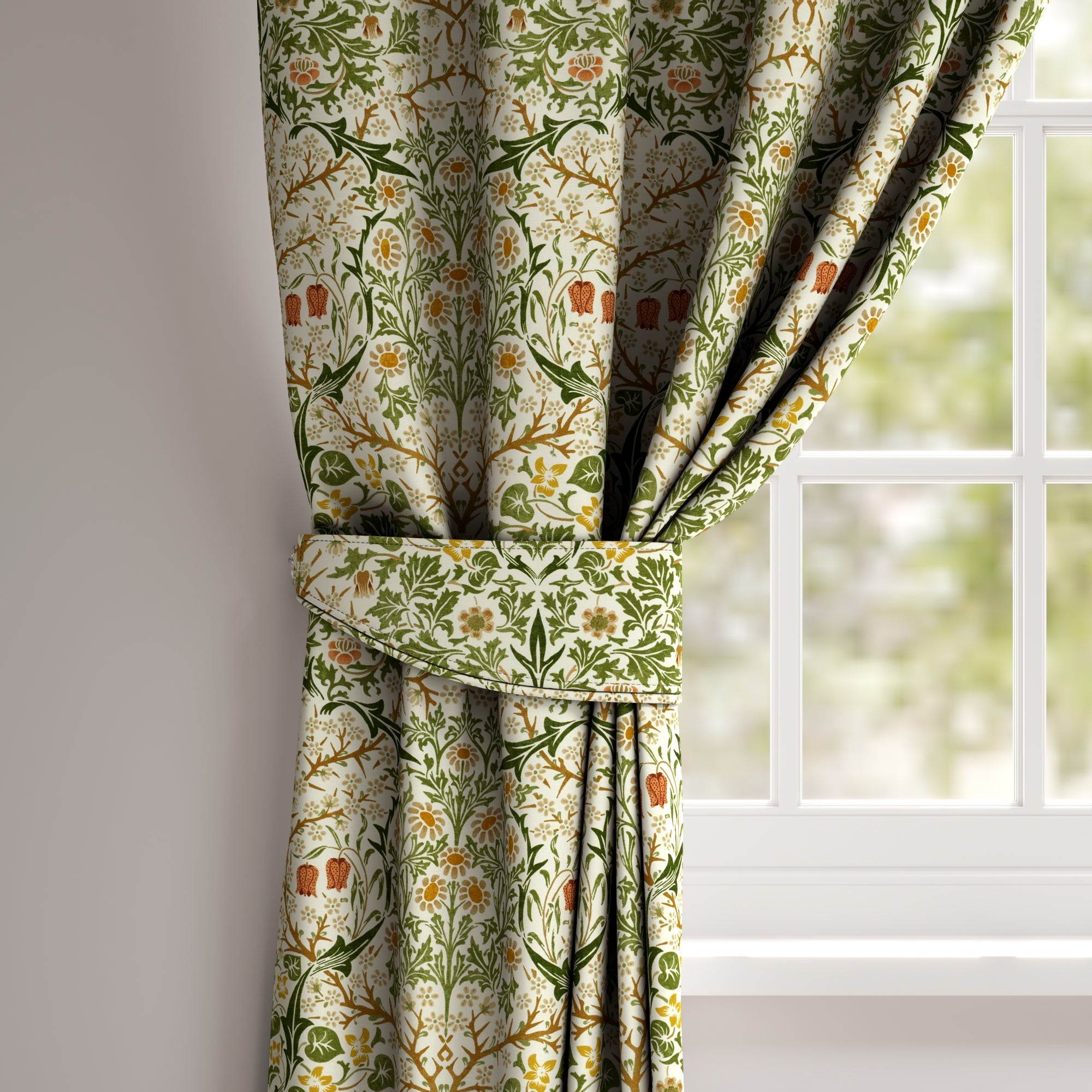 William Morris At Home Blackthorn Made to Measure Fabric Sample Blackthorn Aloe