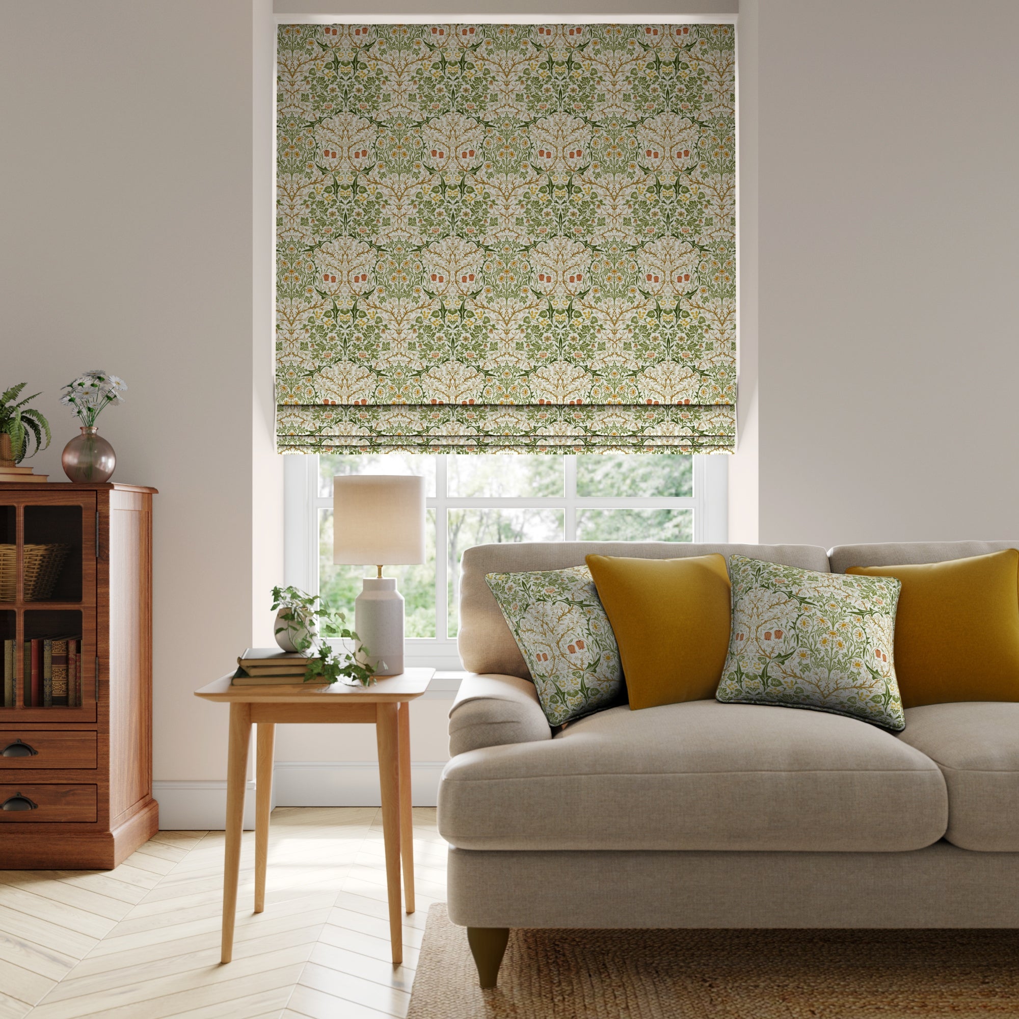 William Morris At Home Blackthorn Made to Measure Fabric Sample Blackthorn Aloe