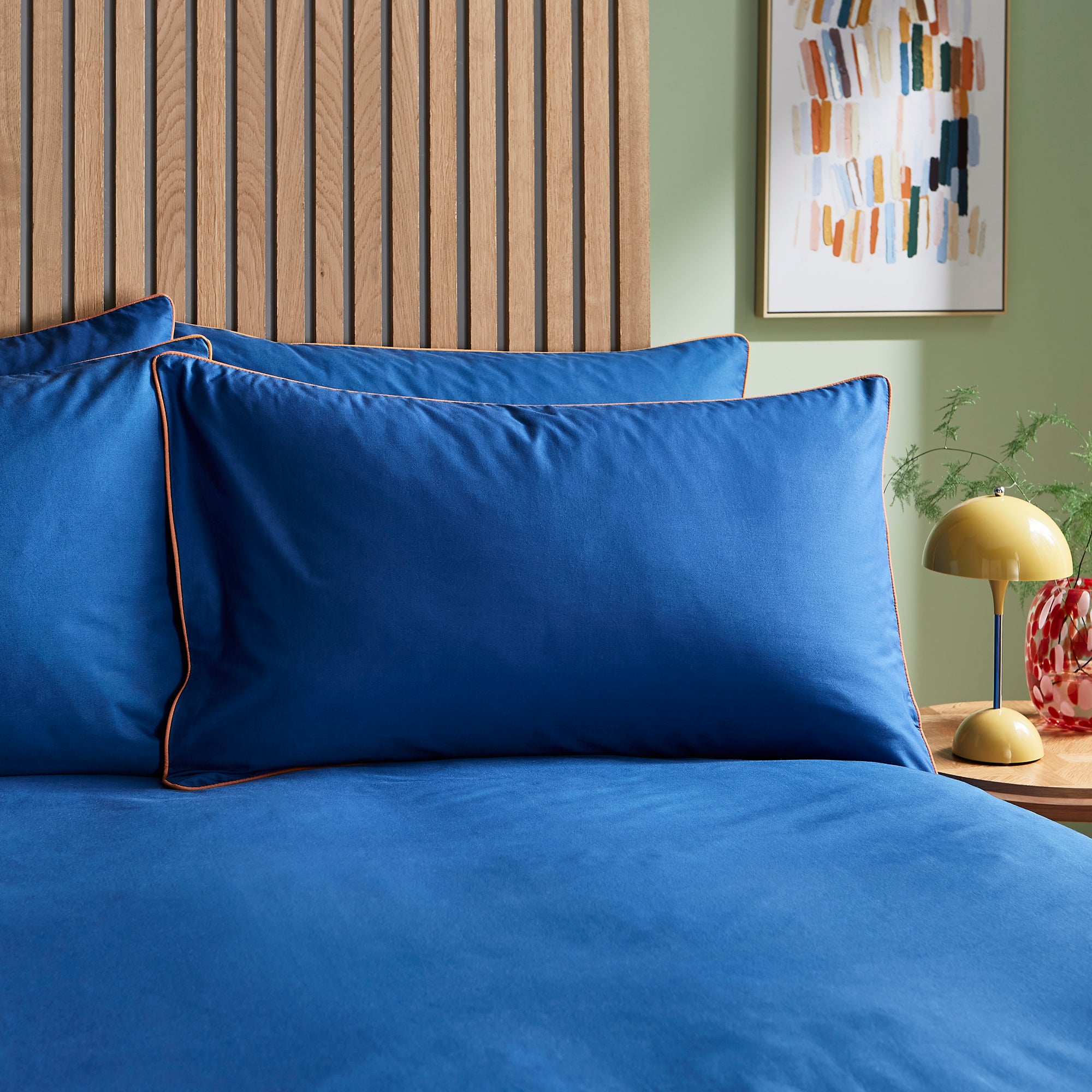 Elements Pure Cotton Standard Pillowcase Pair Blue