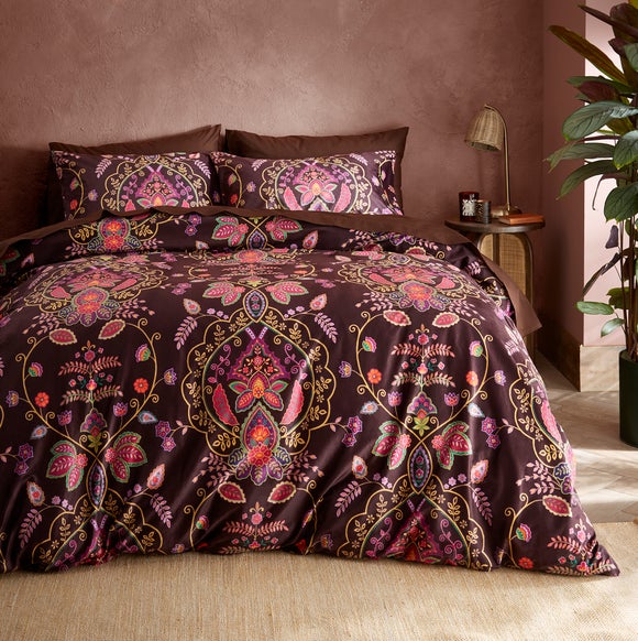 Indienne Paisley Brown Duvet Cover And Pillowcase Set