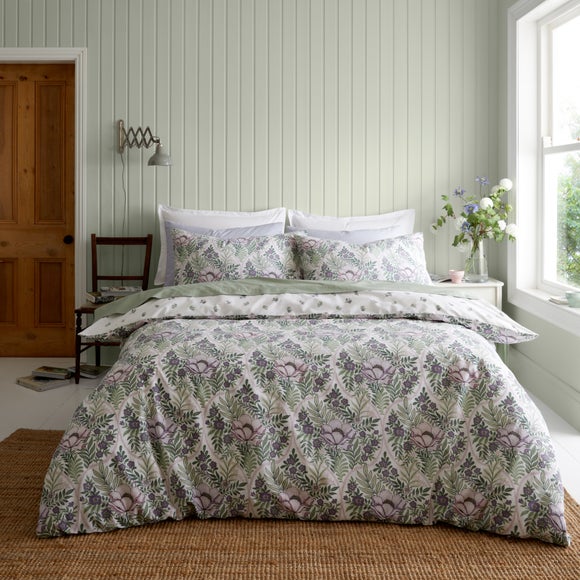 Gianna Trellis Lilac Duvet Cover And Pillowcase Set