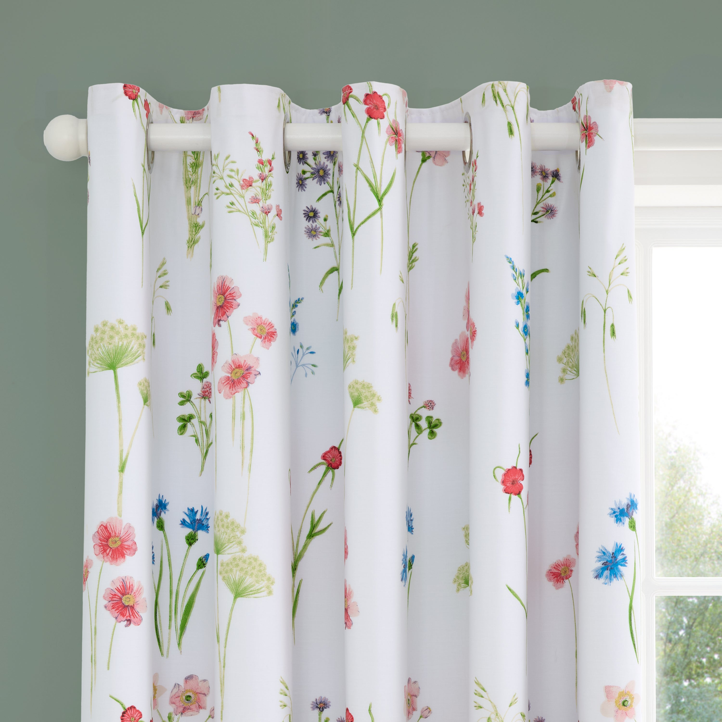 Moxley Meadows Red Blackout Eyelet Curtains