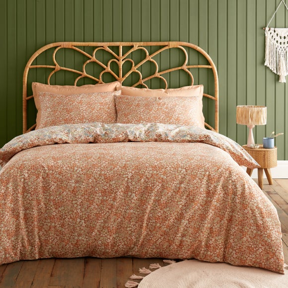 Libby Ditsy Ochre Duvet Cover And Pillowcase Set