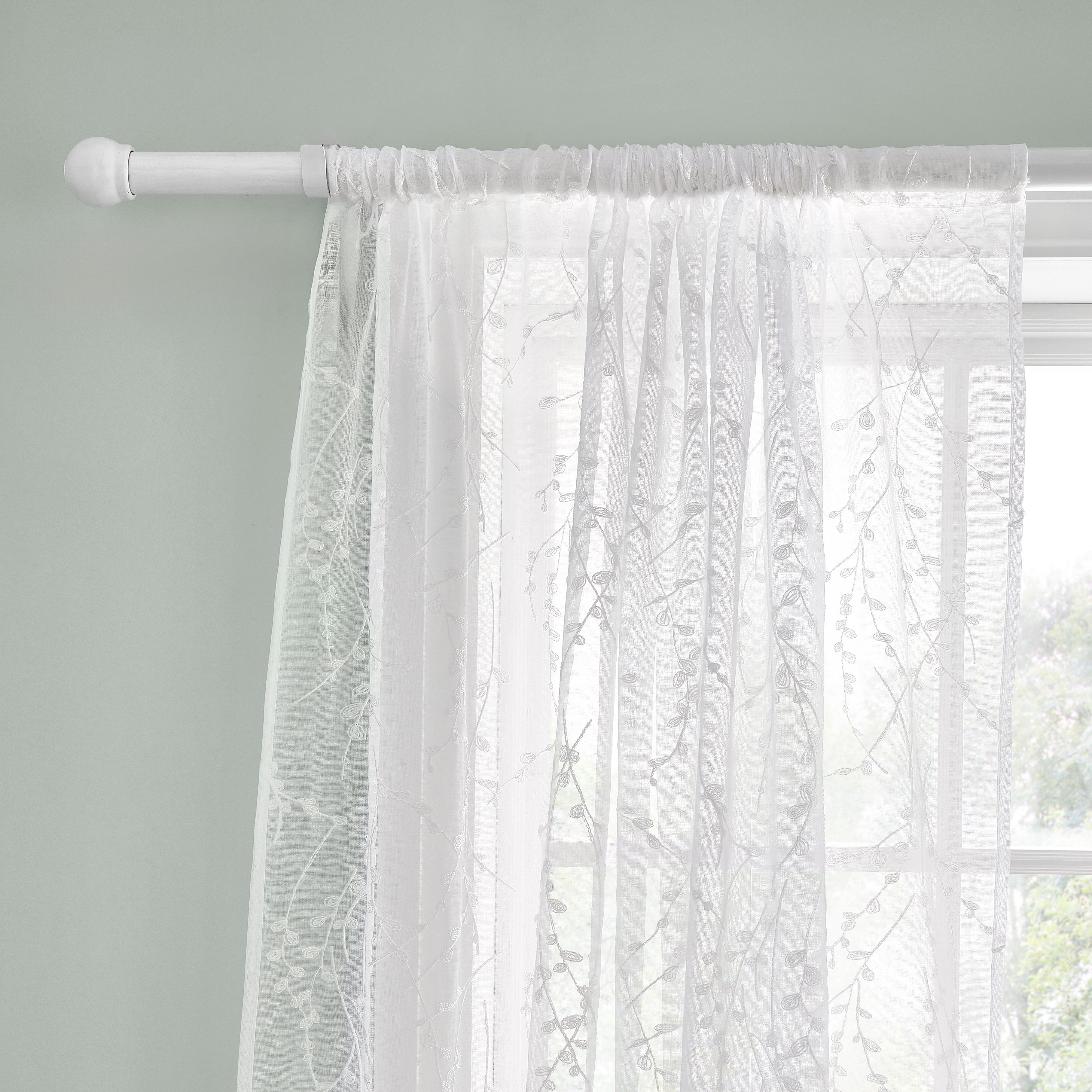 Belle Embroidery Slot Top Curtains