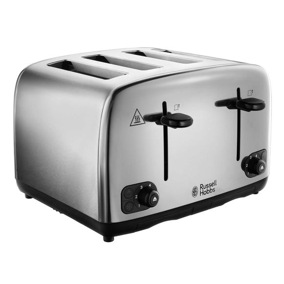 Russell Hobbs 4 Slice Brush And Polish Stainless Steel Toaster