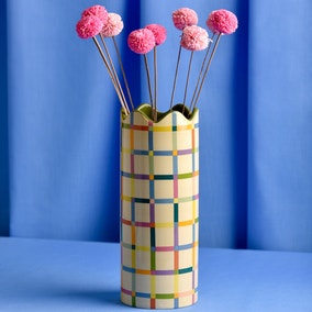 Raspberry Blossom Multi Coloured Vase