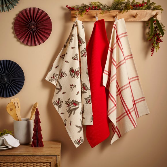 Dunelm linen tea towels sale