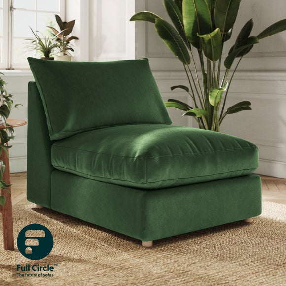 Click to view product details and reviews for Full Circle Austin Cosy Velvet Modular Armless Sofa Piece.
