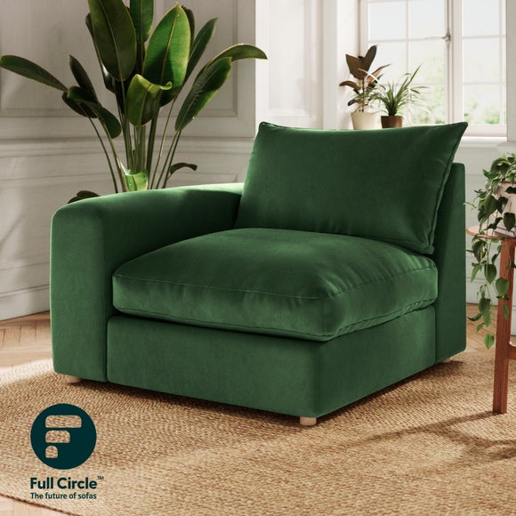 Click to view product details and reviews for Full Circle Austin Cosy Velvet Modular Arm Corner Piece.