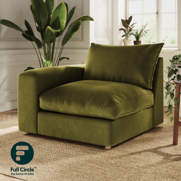 Click to view product details and reviews for Full Circle Austin Luxury Velvet Modular Arm Corner Piece.