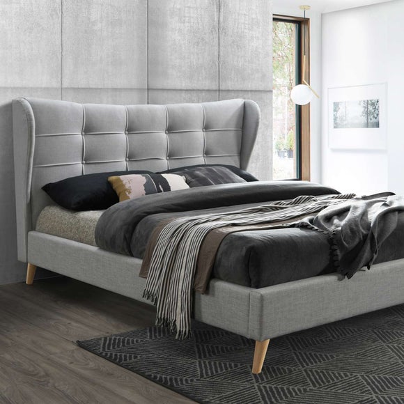 Dunelm grey store sleigh bed