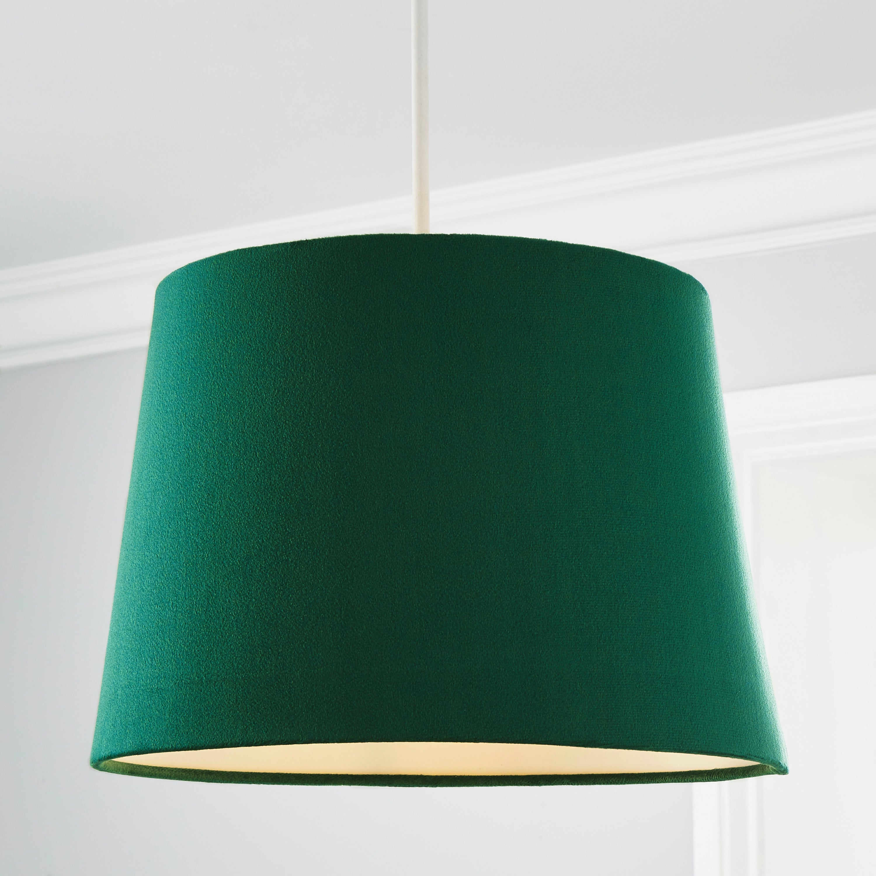 Clara Velvet Tapered Lamp Shade Bottle Green