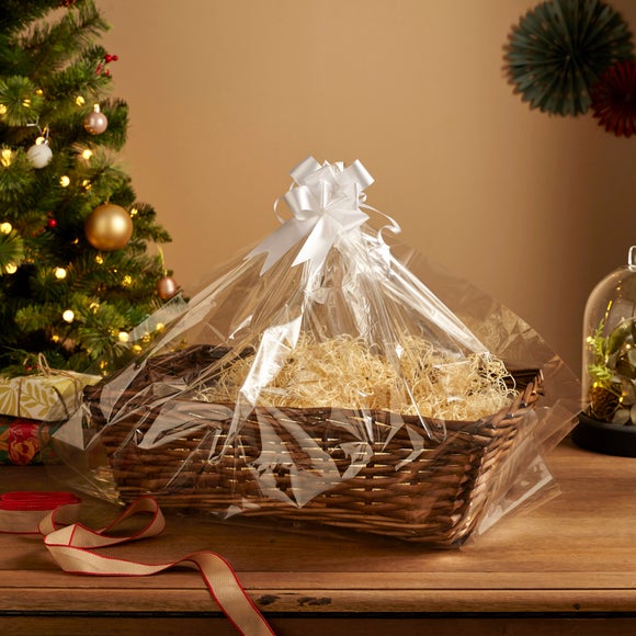 Make Your Own Large Split Willow Walnut Hamper With Cellophane