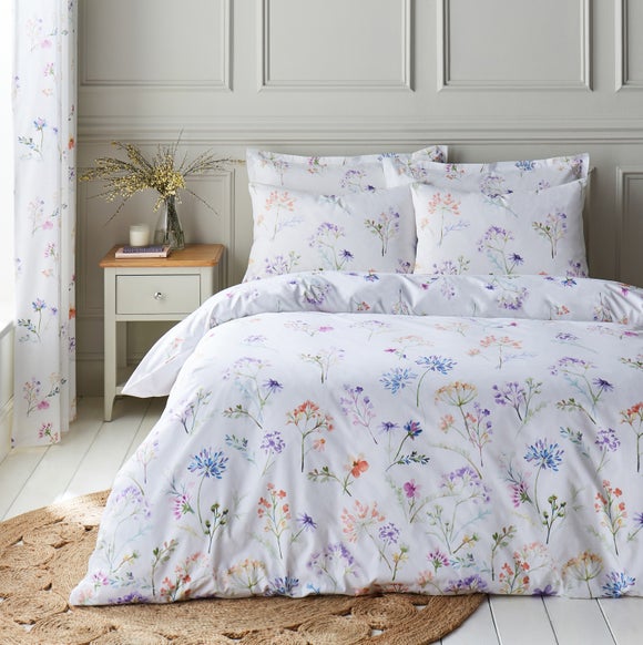 Springfield Floral Lilac Duvet Cover And Pillowcase Set