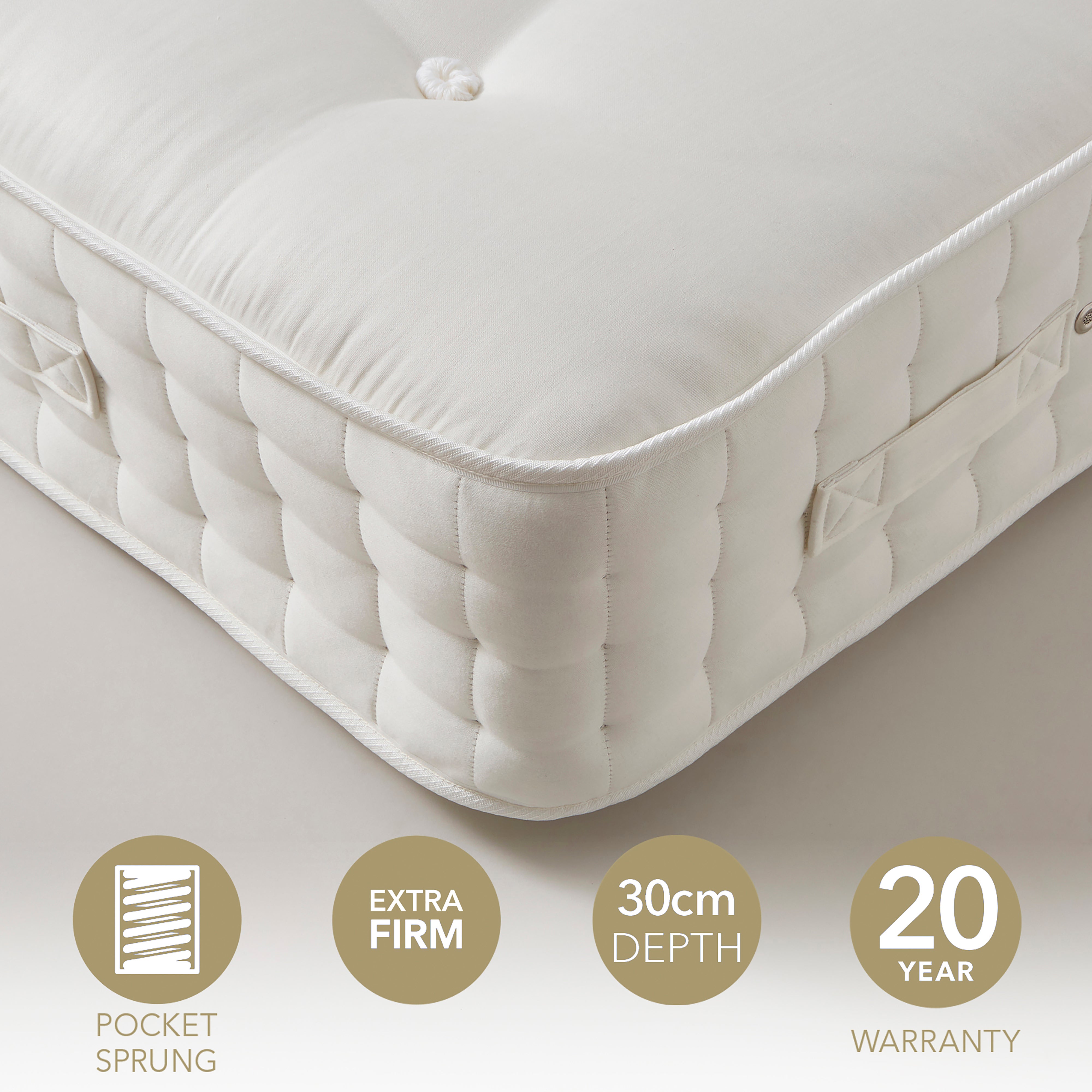 Dorma Cloud Twin Spring Pocket Extra Firm Mattress White