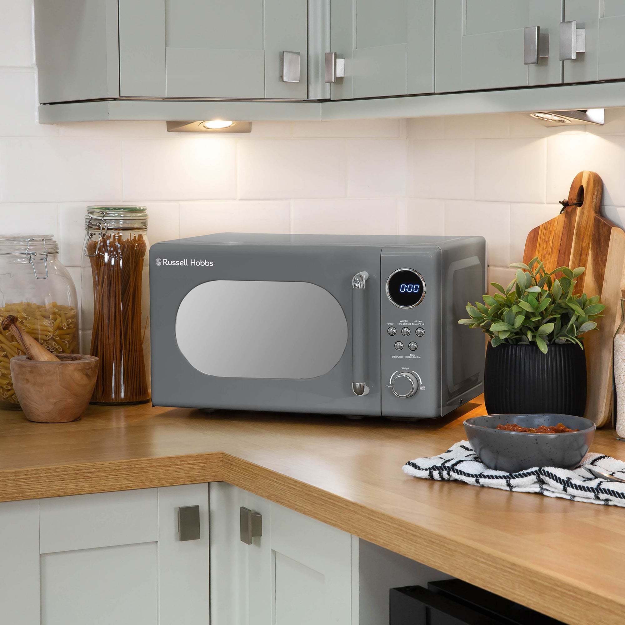 Click to view product details and reviews for Retro Solo 20l Digital Microwave Grey.