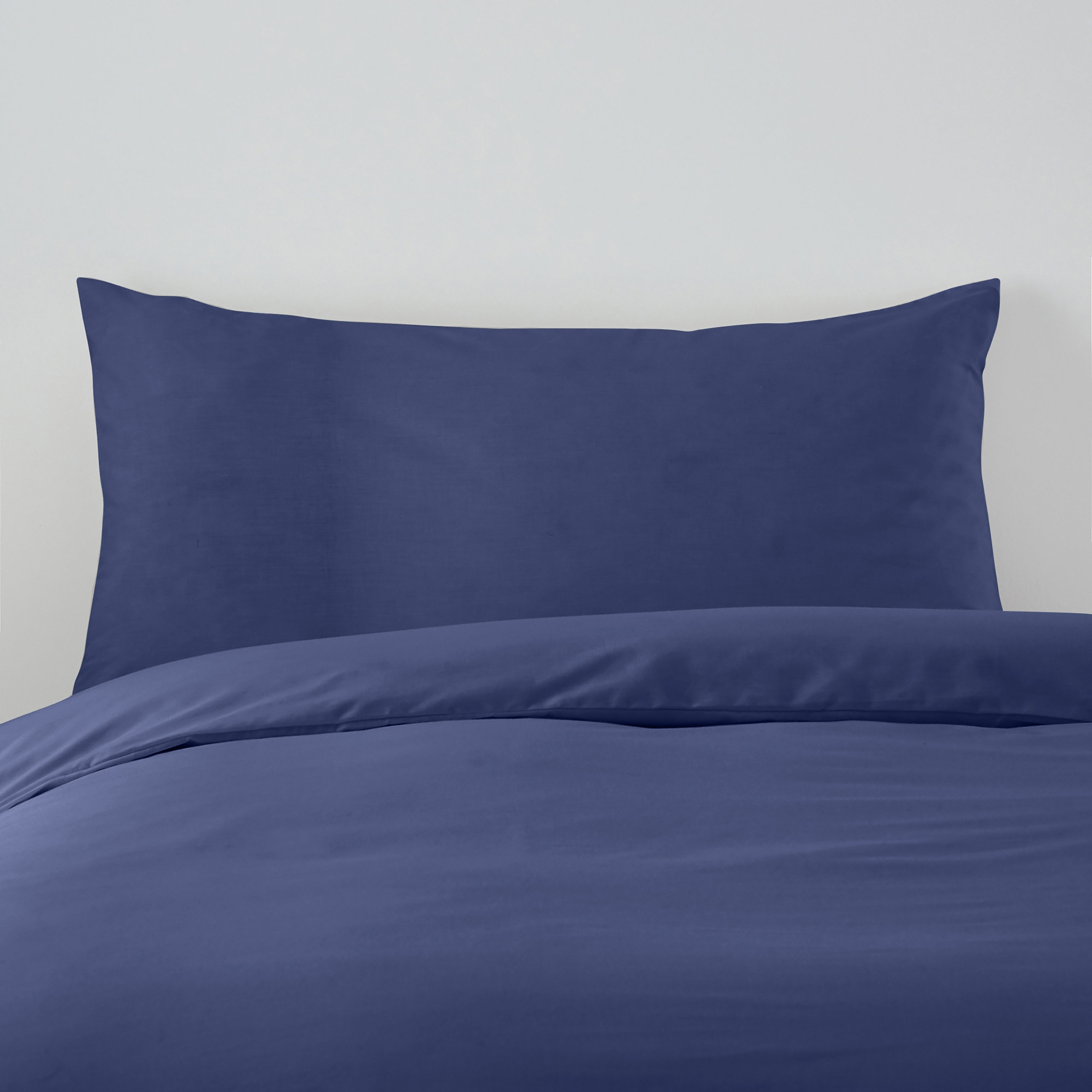 Cotton Pillowcase Pair Navy Blue
