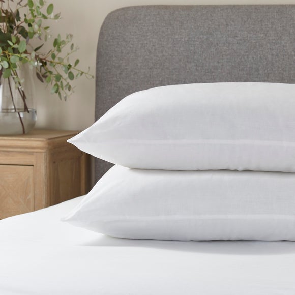 Pack of 2 Soft Cotton Back Sleeper Pillows Dunelm