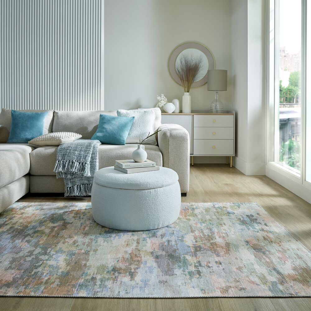 Adriana Abstract Washable Rug Multi Coloured