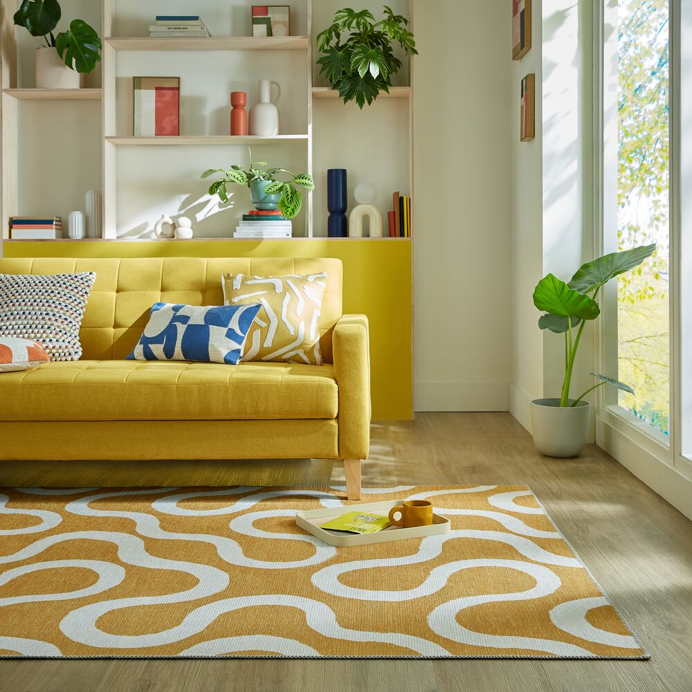 Elements Wigley Washable Rug Yellow