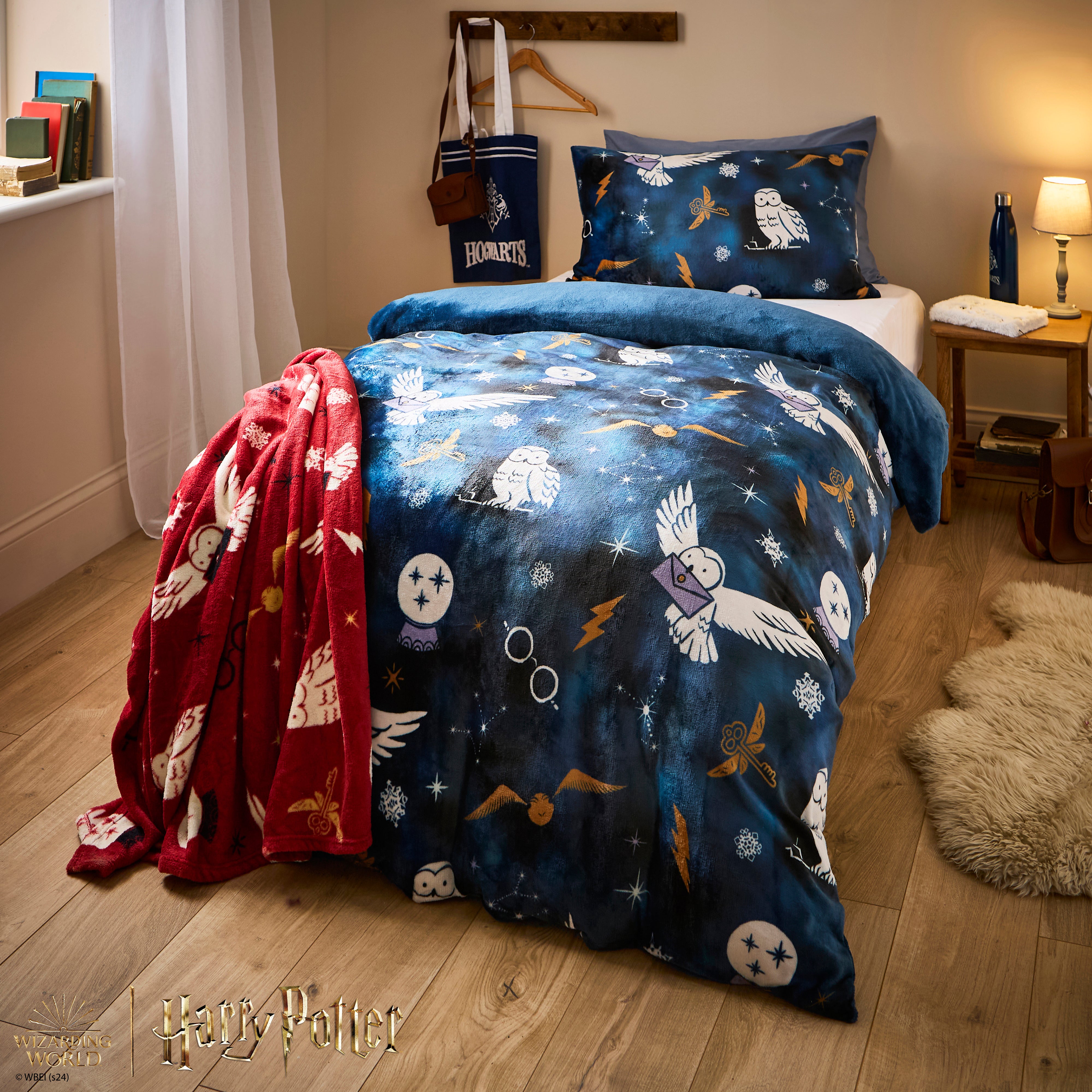 Harry Potter Fleece Duvet Cover and Pillowcase Set