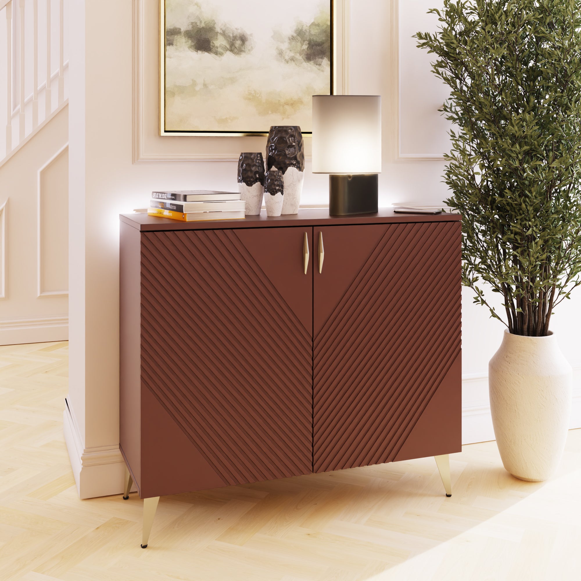 Ava Tall Sideboard Deep Mulberry