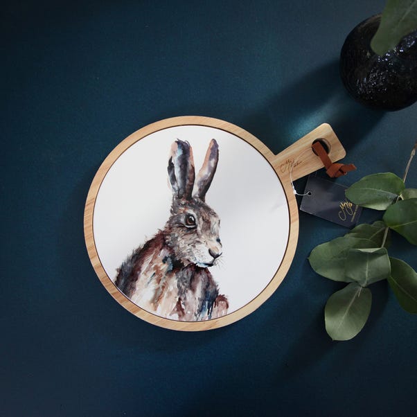 Meg Hawkins Hare Wood and Ceramic Serving Board image 1 of 4