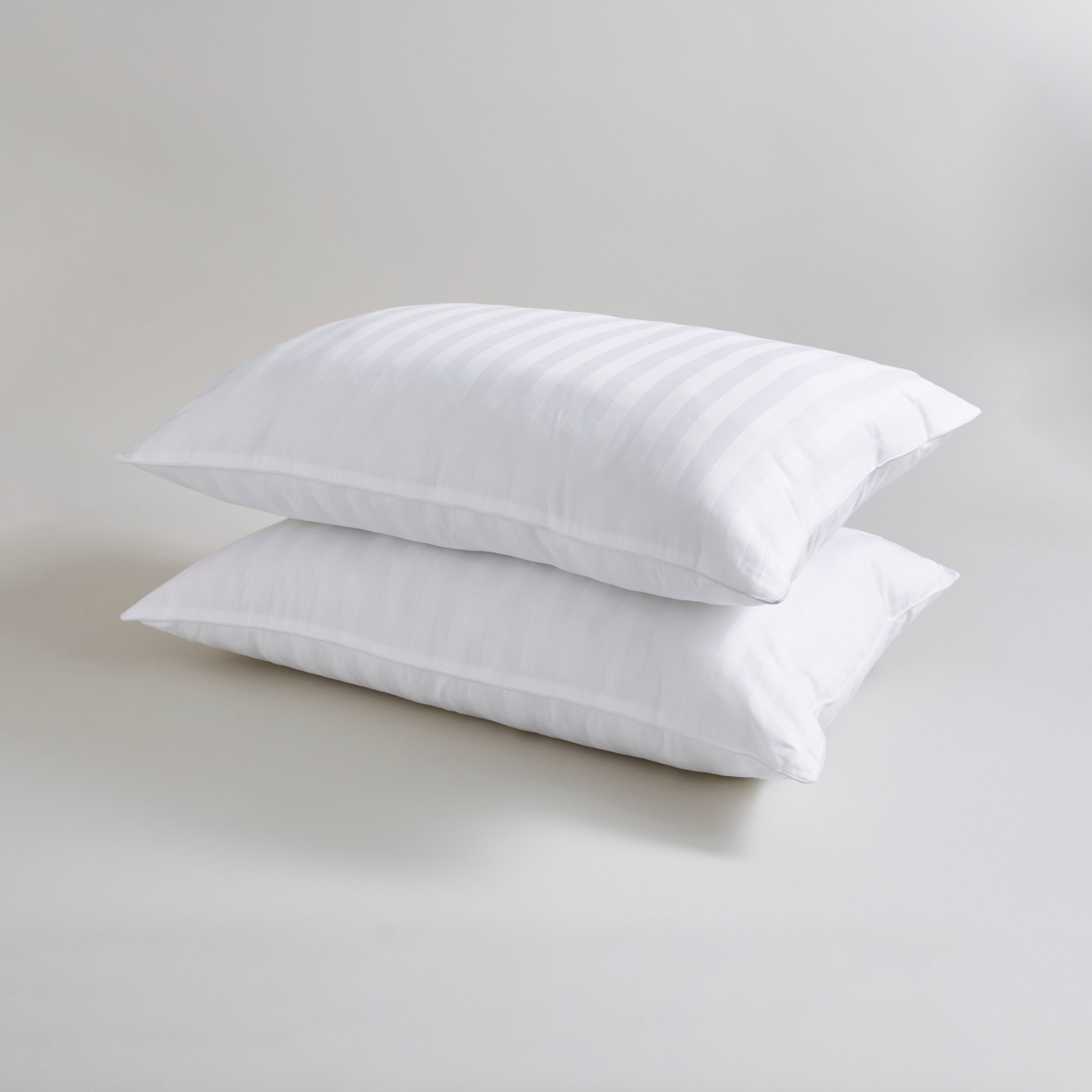 Hotel Pack of 2 Luxury Cotton Anti Allergy Side Sleeper Pillows | Dunelm