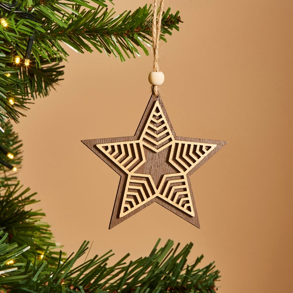 Click to view product details and reviews for Christmas Star Wooden Hanging Decoration.