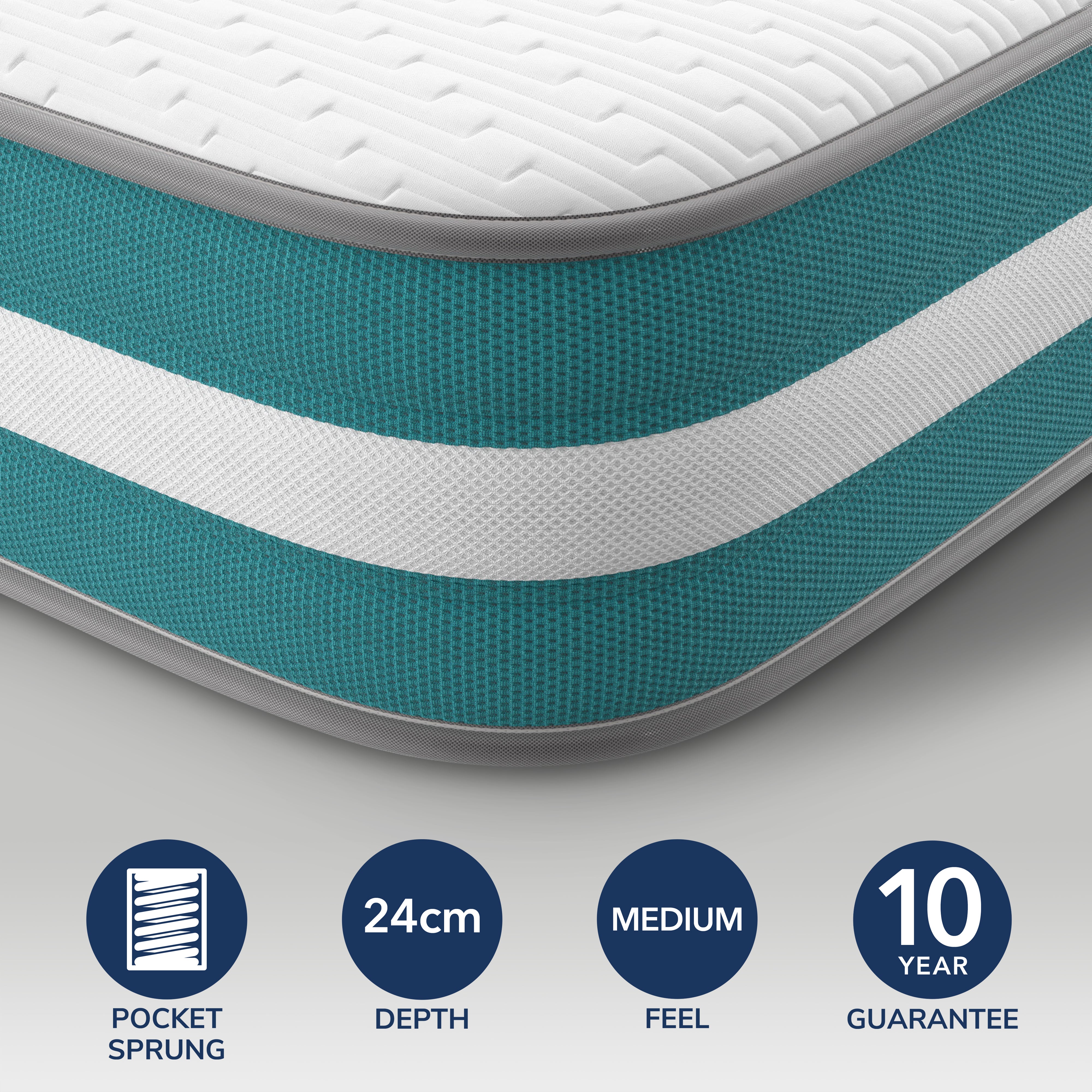 Just Sleep Bliss Rolled Gel Mattress White