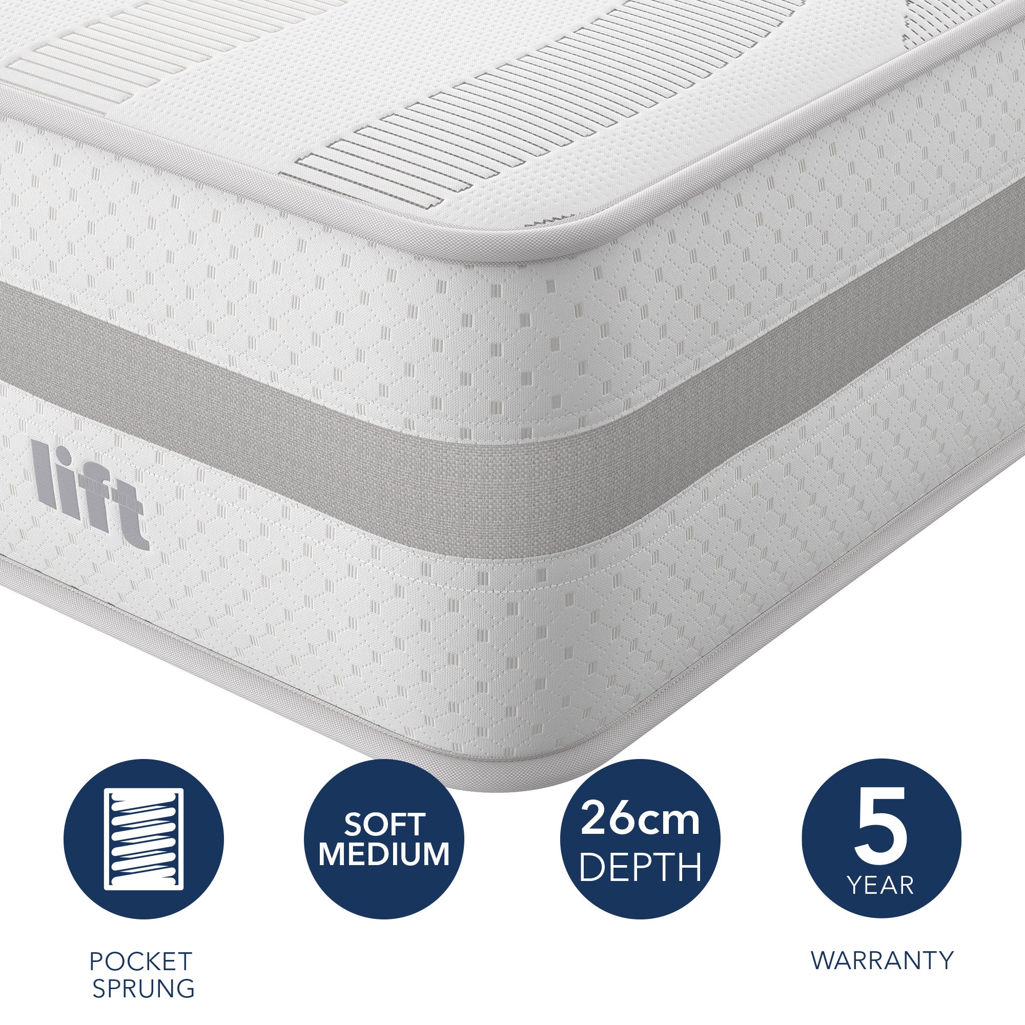 Lift Rejuvenate 1600 Pocket Mattress White