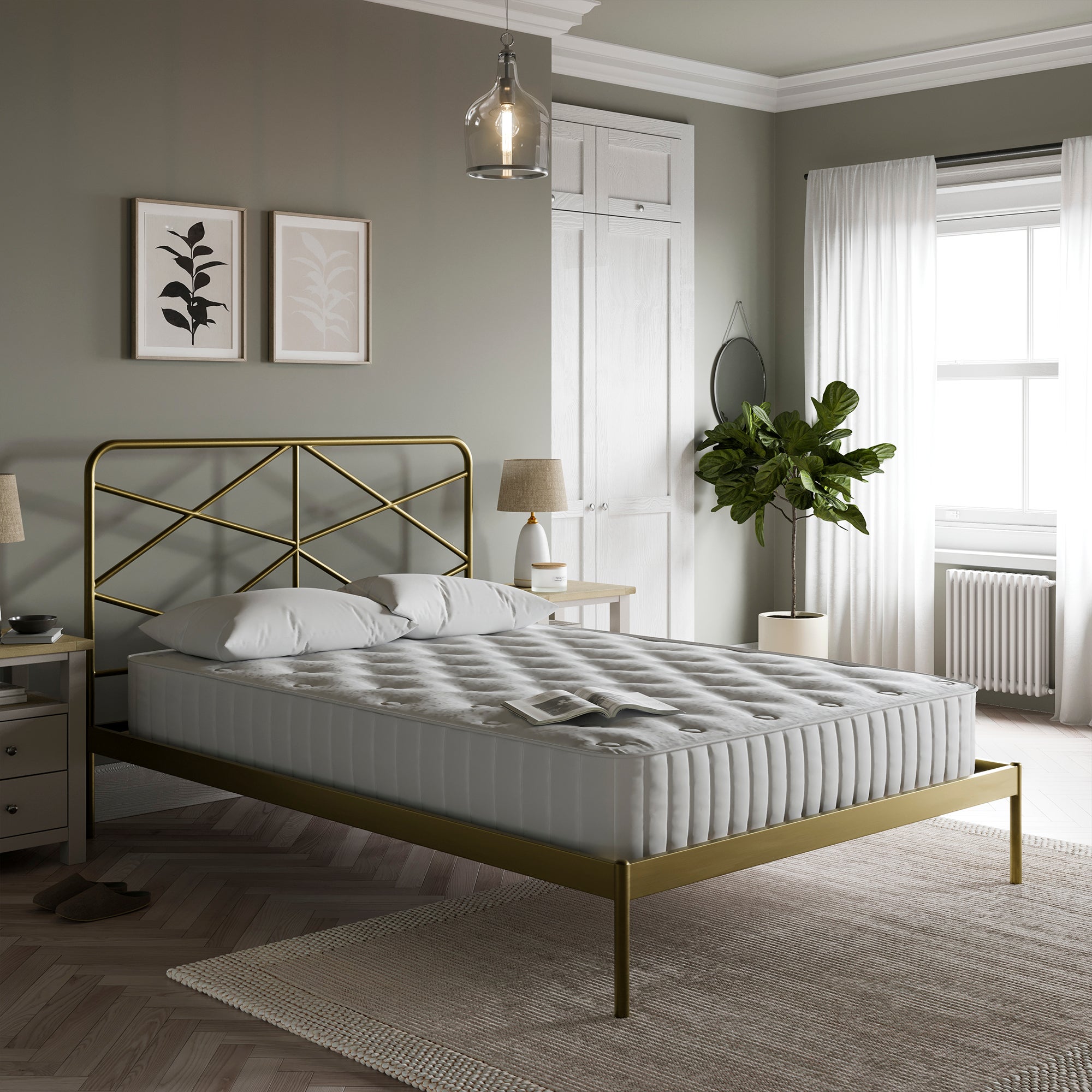 Lizzy Bed Frame Metal Brass