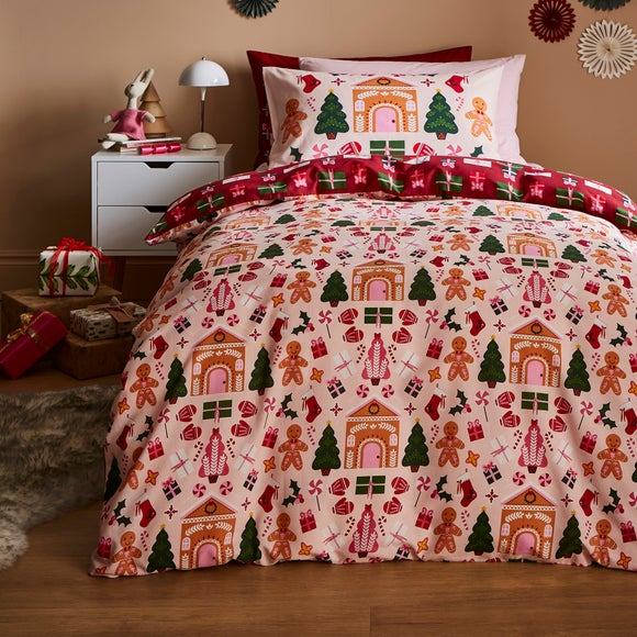 Folk Gingerbread House Duvet Cover Set