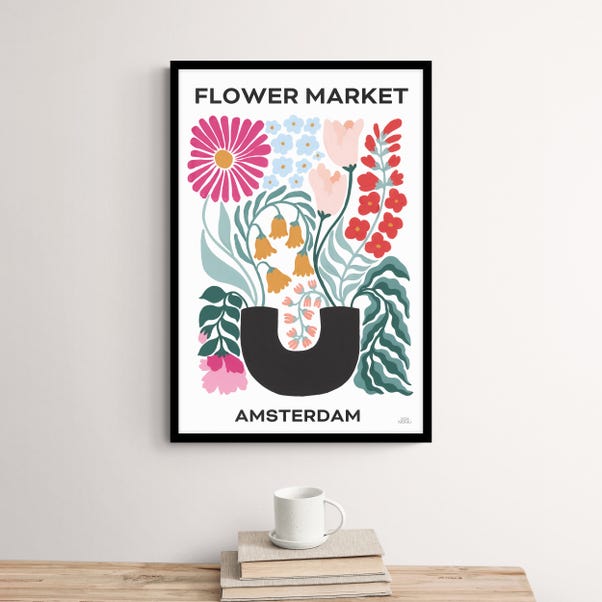 Flower Market Amsterdam Framed Print image 1 of 3