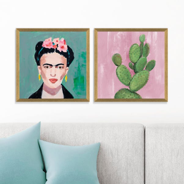 Set of 2 Frida / Cactus Framed Prints image 1 of 3