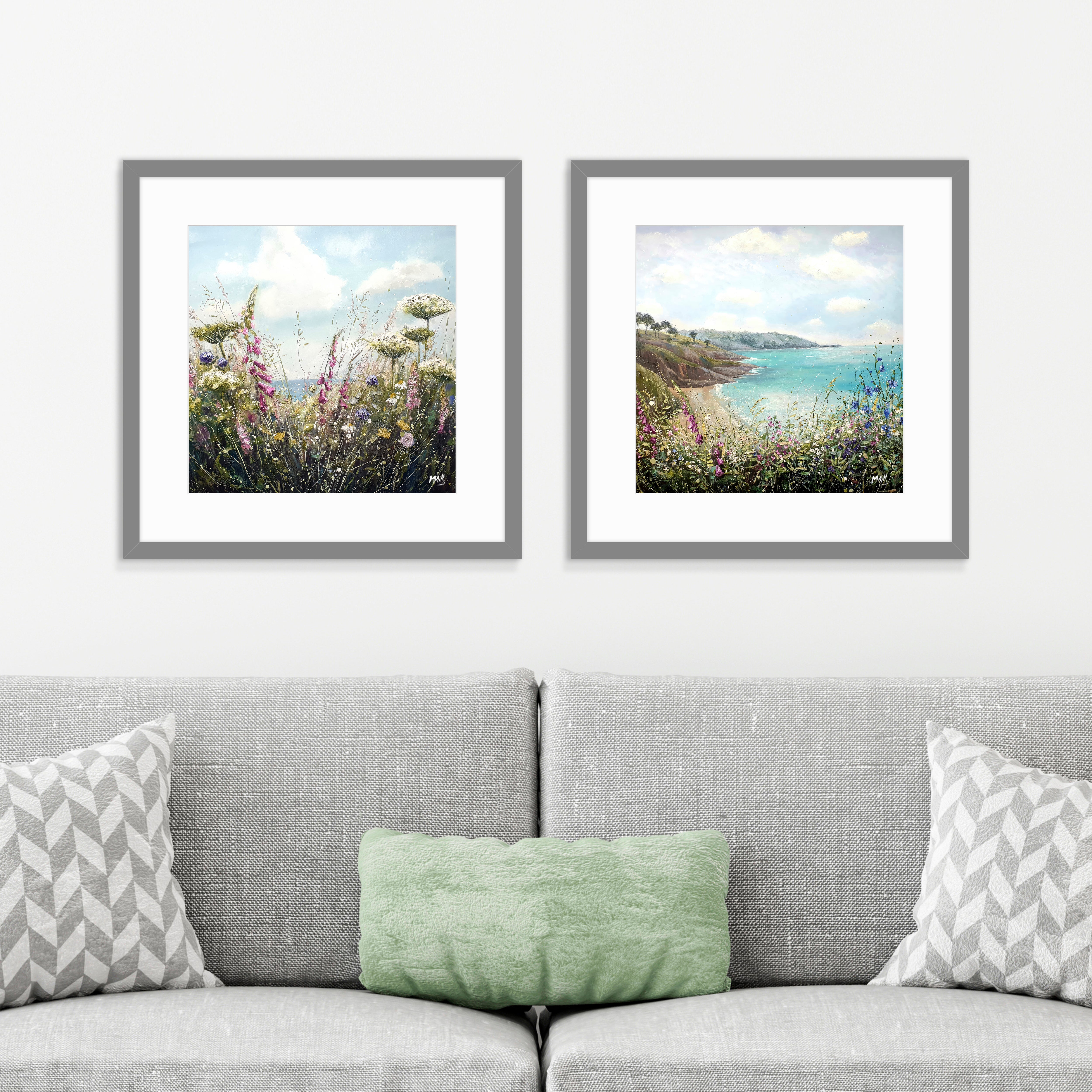 Set of 2 Coastal Walk Framed Prints