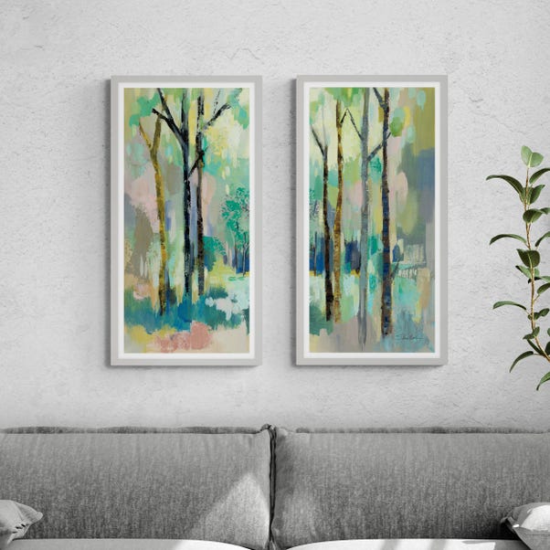 Set of 2 Romantic Forest Framed Prints image 1 of 3