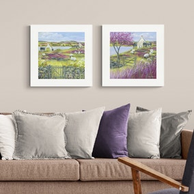 Set of 2 Lakeside Sheep Framed Prints