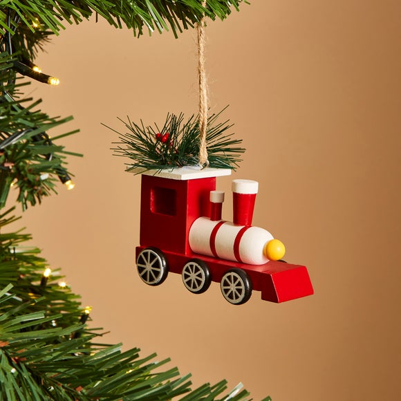 Click to view product details and reviews for Wooden Train Christmas Hanging Decoration.