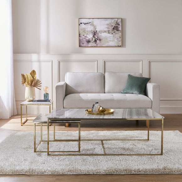 Edie Nest Of 3 Coffee Tables Real Marble